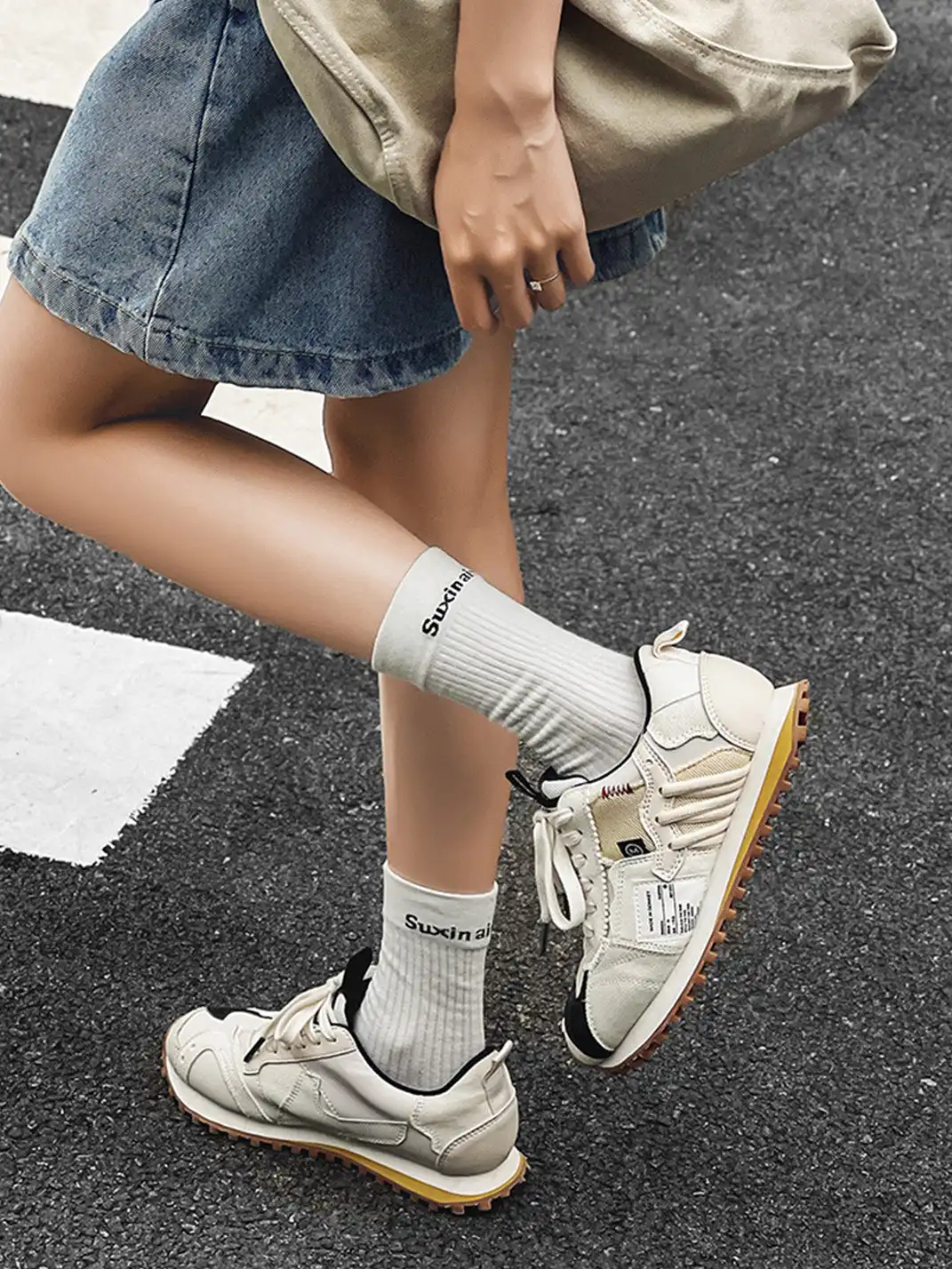 MULE DONKEY | Waffle Sole Retro Running Sneakers