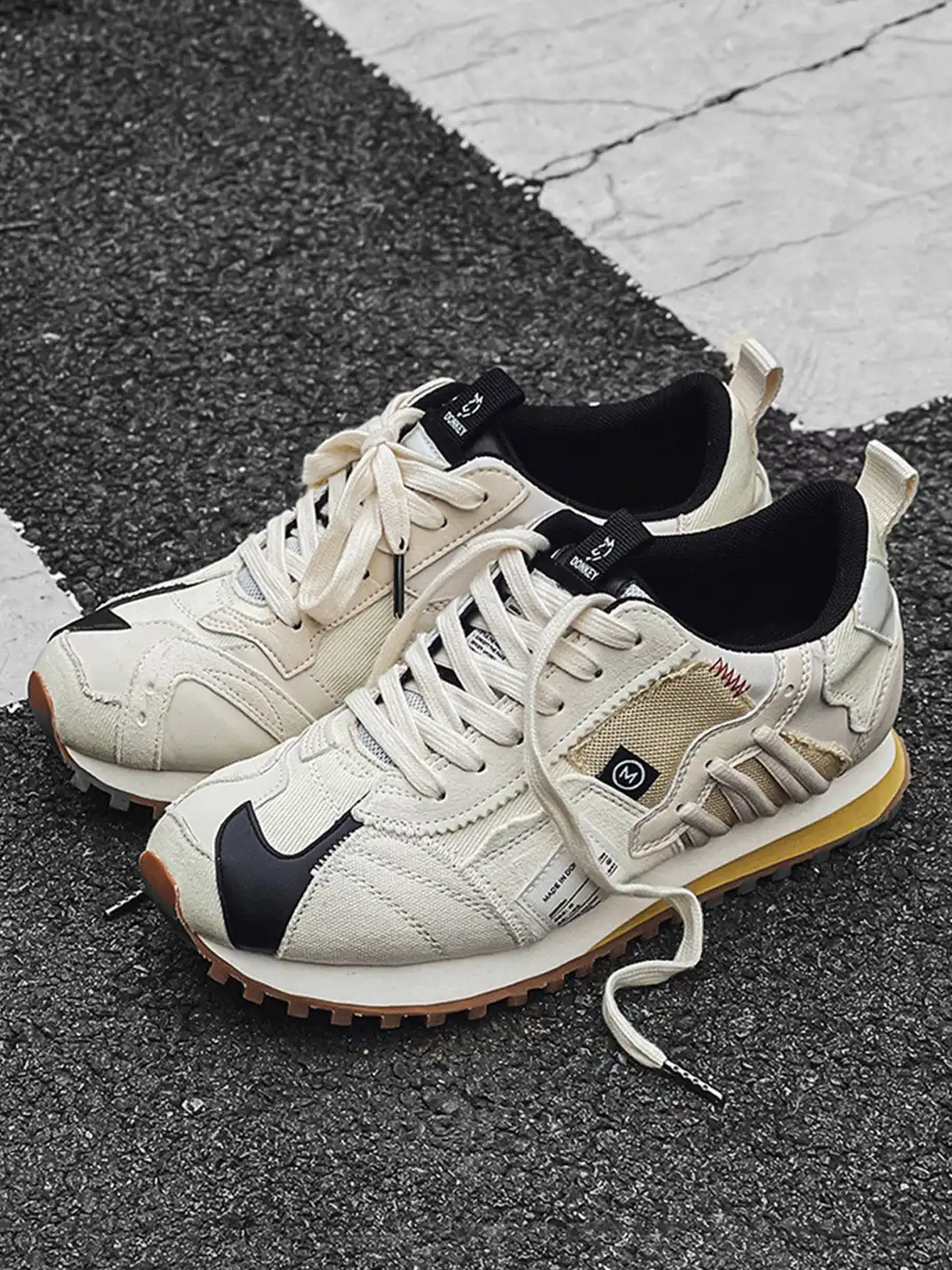 MULE DONKEY | Waffle Sole Retro Running Sneakers