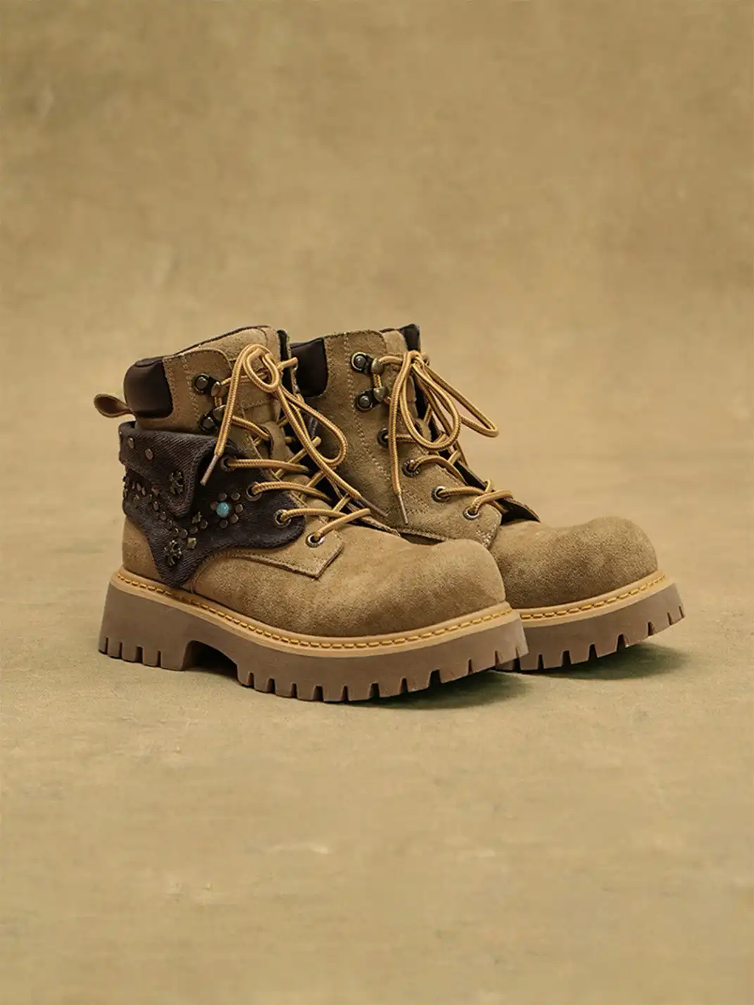 MULE DONKEY | Retro Chunky Heel Work Boots