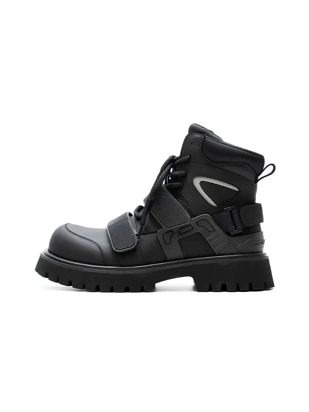 MULE DONKEY | Velcro Strap Chunky Motorcycle Boots