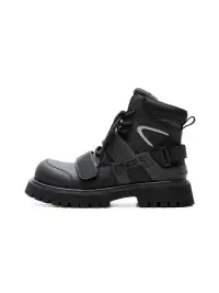 MULE DONKEY | Velcro Strap Chunky Motorcycle Boots