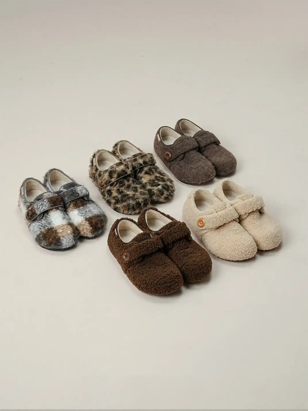 MULE DONKEY | Fleece Lined Velcro Slip-On Shoes
