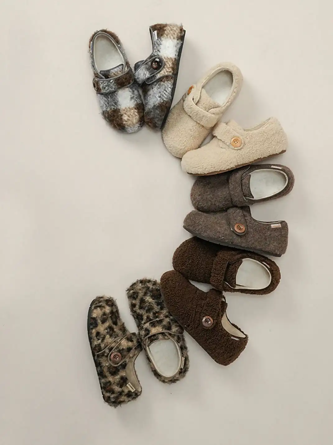 MULE DONKEY | Fleece Lined Velcro Slip-On Shoes