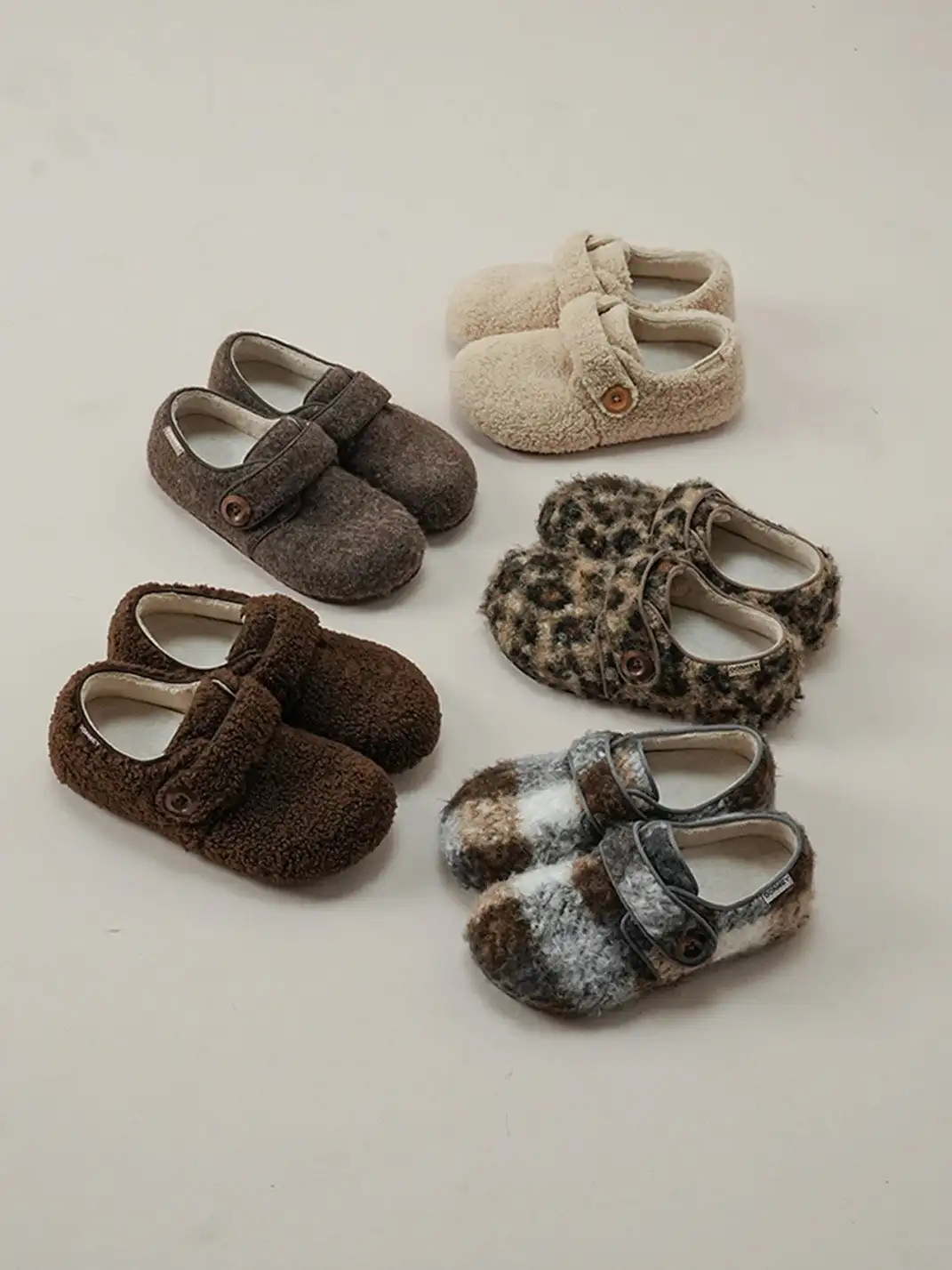 MULE DONKEY | Fleece Lined Velcro Slip-On Shoes