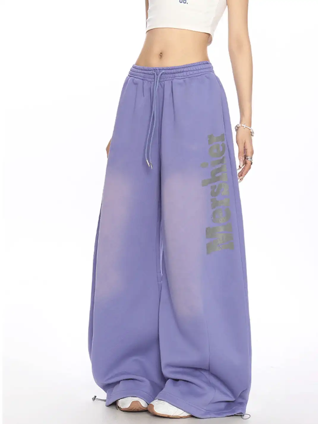 BIGGOLD | Retro Print Wide Leg Sweatpants