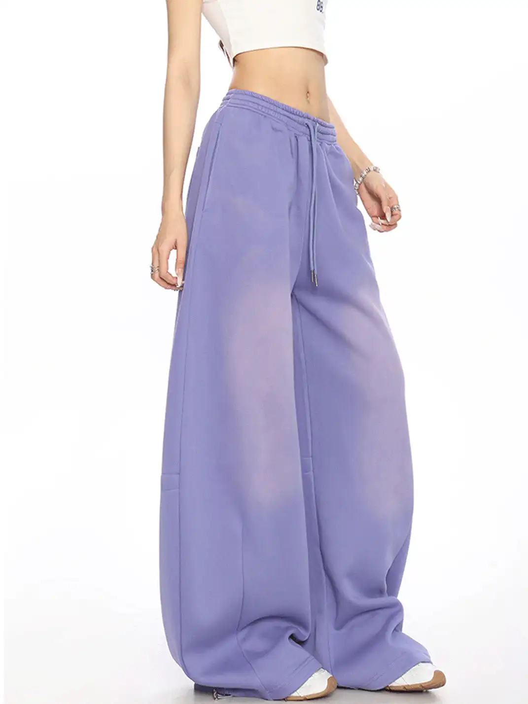 BIGGOLD | Retro Print Wide Leg Sweatpants