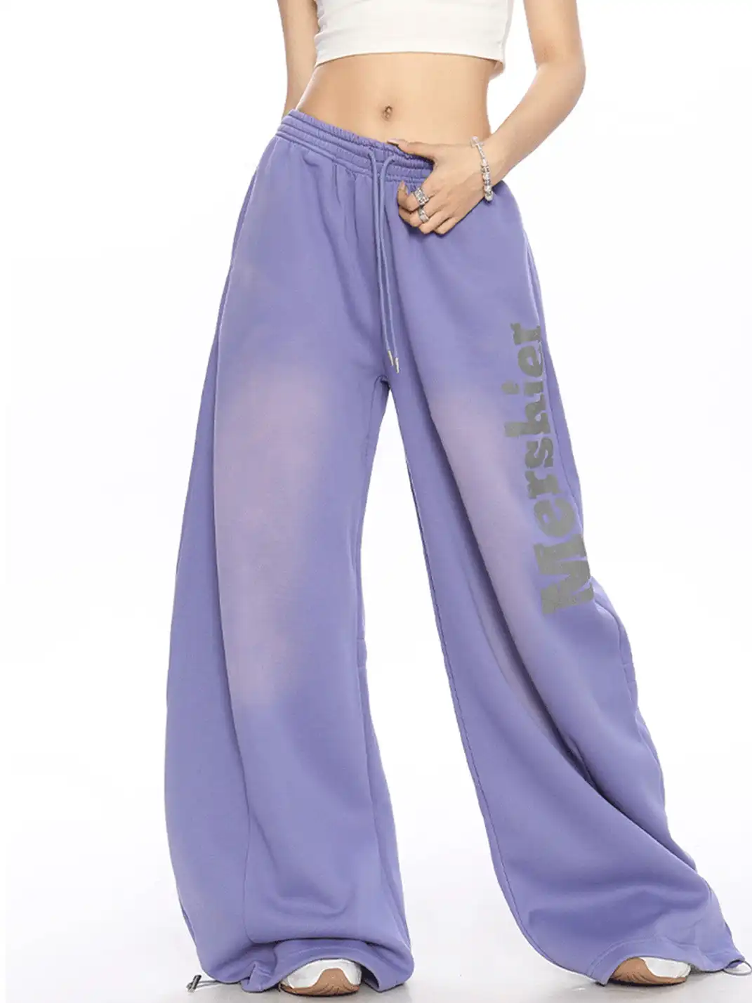BIGGOLD | Retro Print Wide Leg Sweatpants