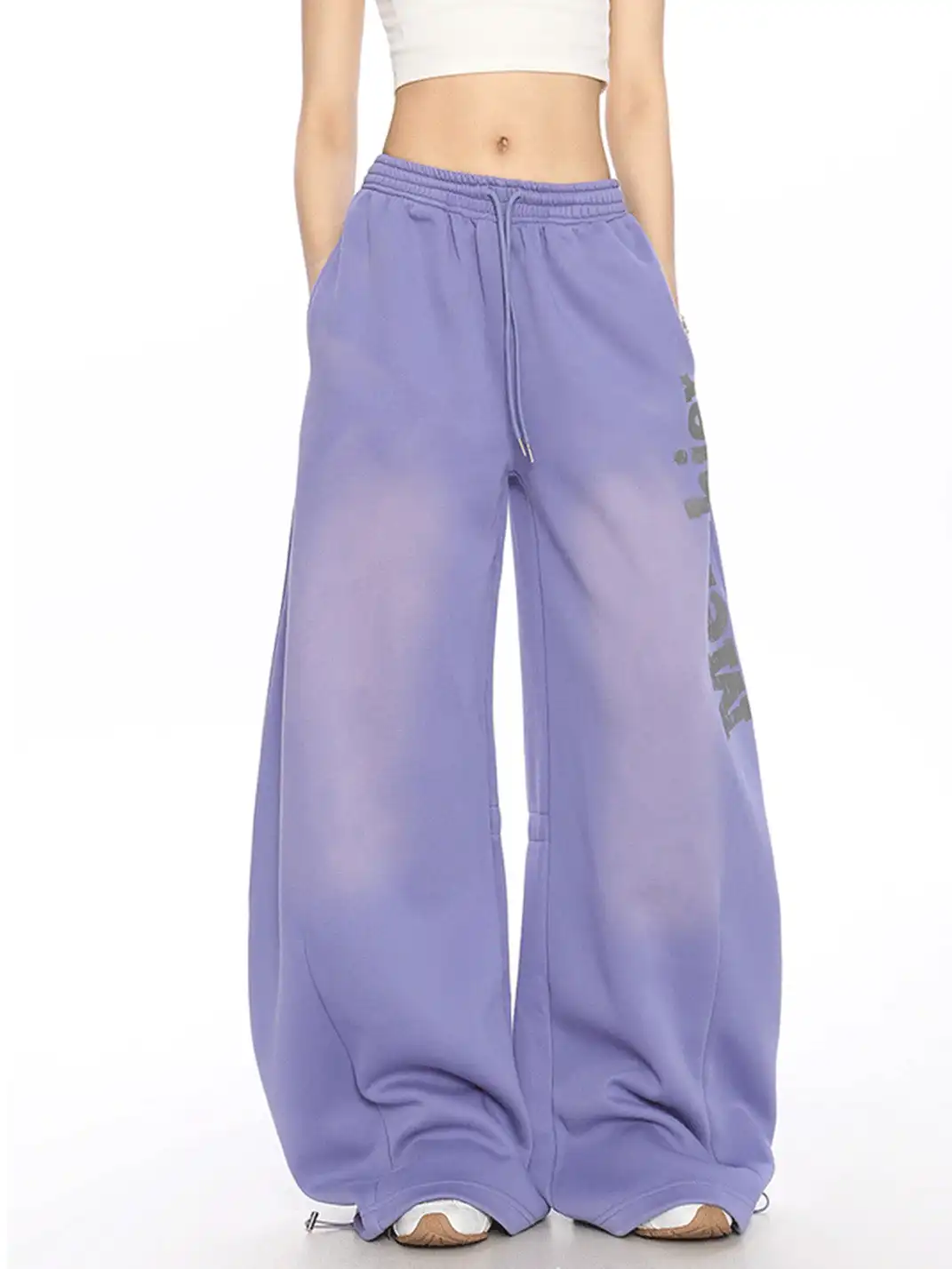 BIGGOLD | Retro Print Wide Leg Sweatpants