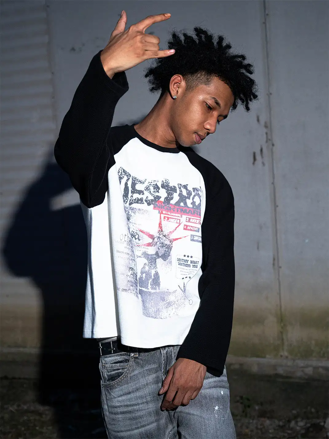 The Butchers Riot | Punk Band Waffle Raglan Sleeve Top