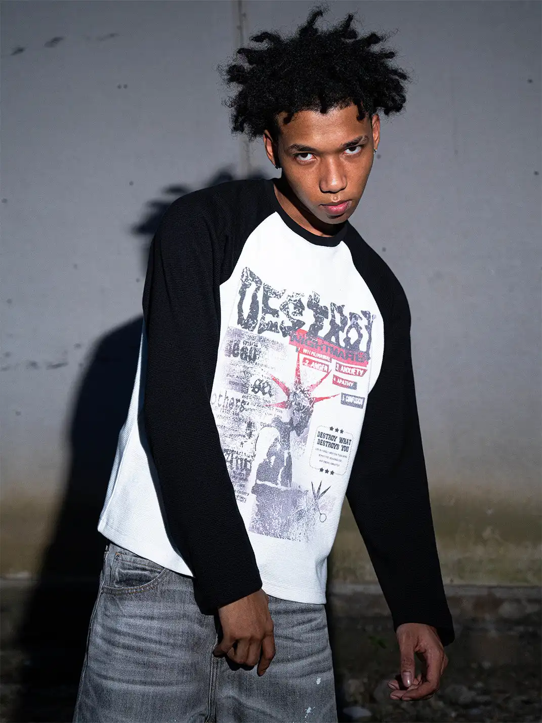 The Butchers Riot | Punk Band Waffle Raglan Sleeve Top