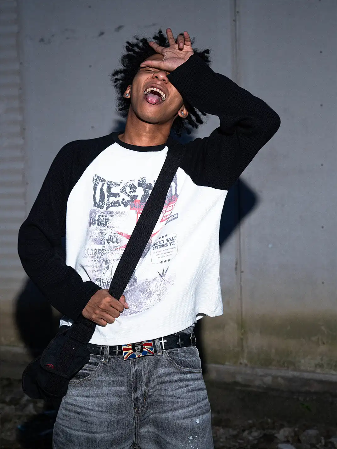 The Butchers Riot | Punk Band Waffle Raglan Sleeve Top