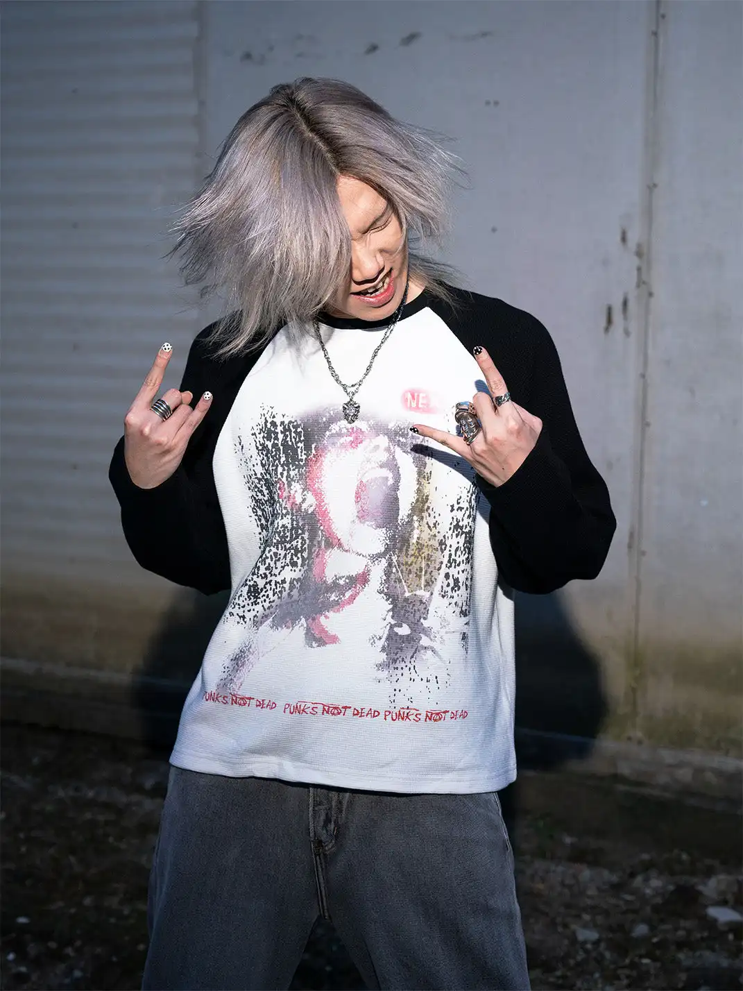 The Butchers Riot | Punk Band Waffle Raglan Sleeve Top