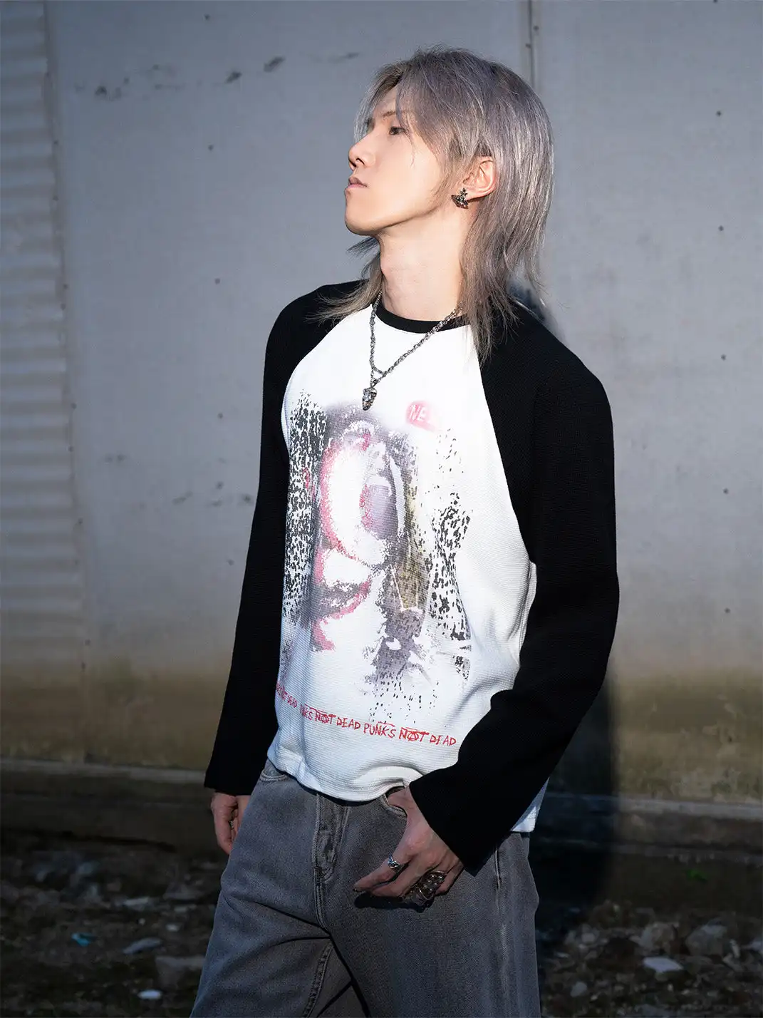 The Butchers Riot | Punk Band Waffle Raglan Sleeve Top