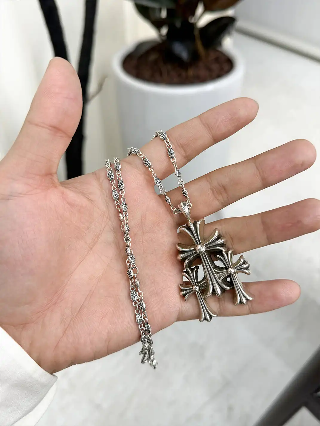 The Butchers Riot | Handmade Distressed Cross Necklace