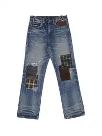 The Butchers Riot | Patchwork Distressed Slim Fit Jeans