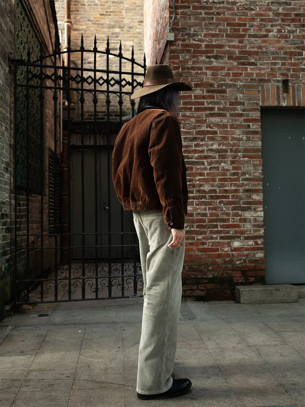 The Butchers Riot | Washed Olive Corduroy Straight Leg Jeans