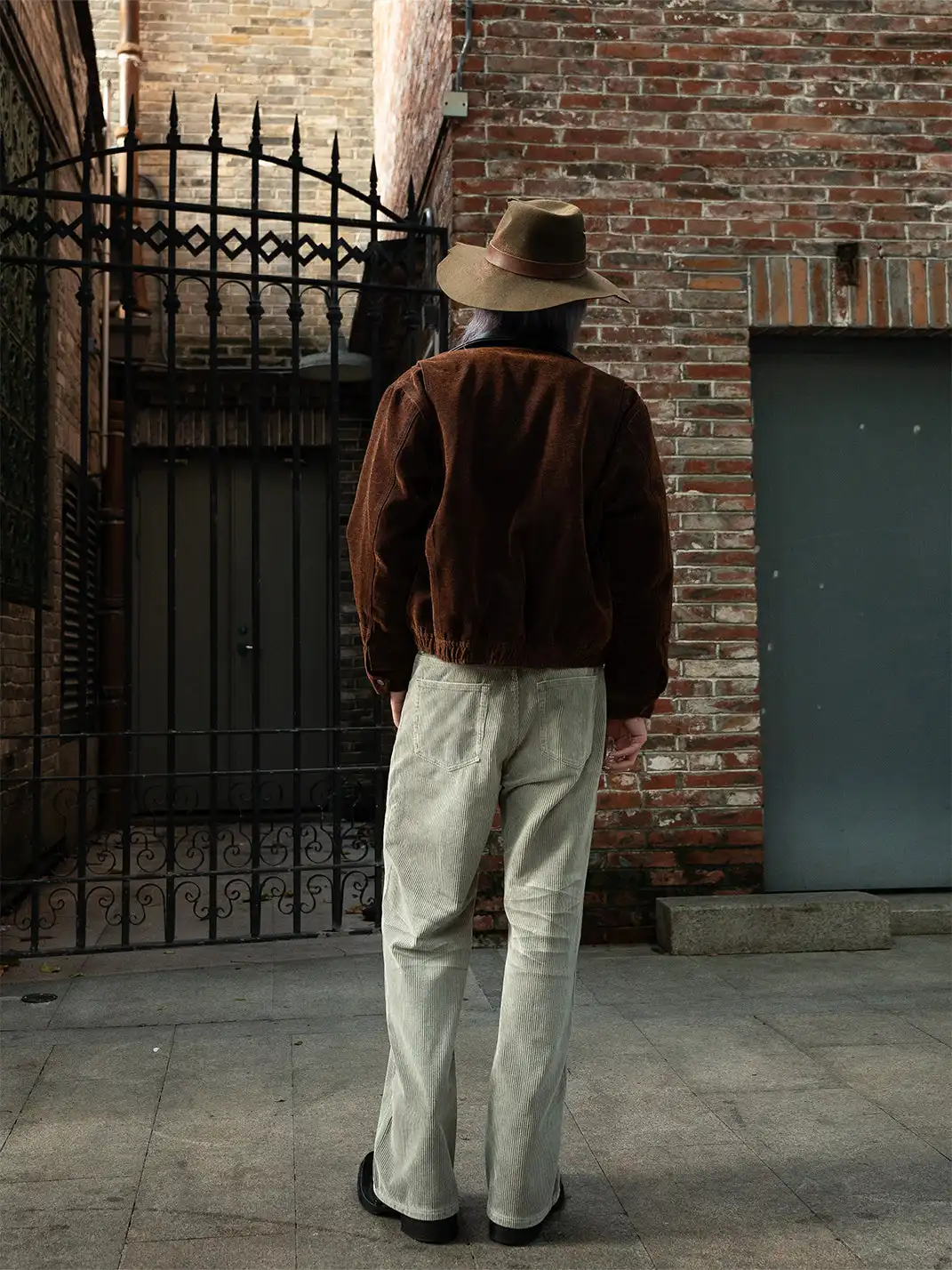 The Butchers Riot | Washed Olive Corduroy Straight Leg Jeans