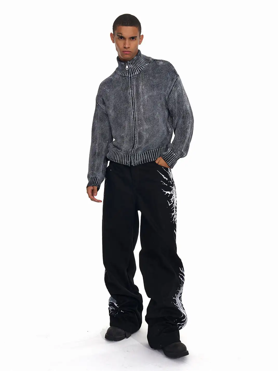 Fourth3ex | Thorn Series Zip-through Cardigan
