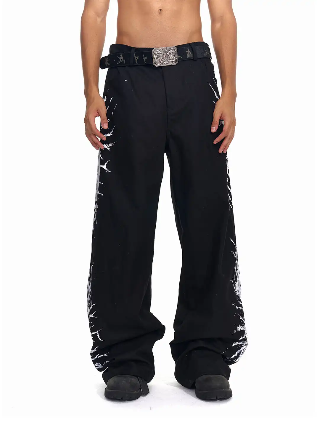 Fourth3ex | Thorn Series Wide-Leg Jeans