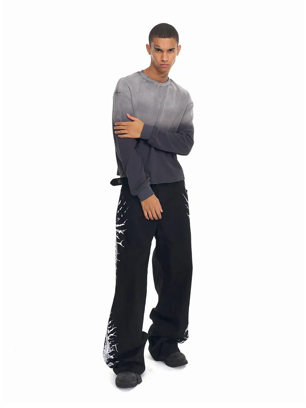 Fourth3ex | Thorn Series Wide-Leg Jeans