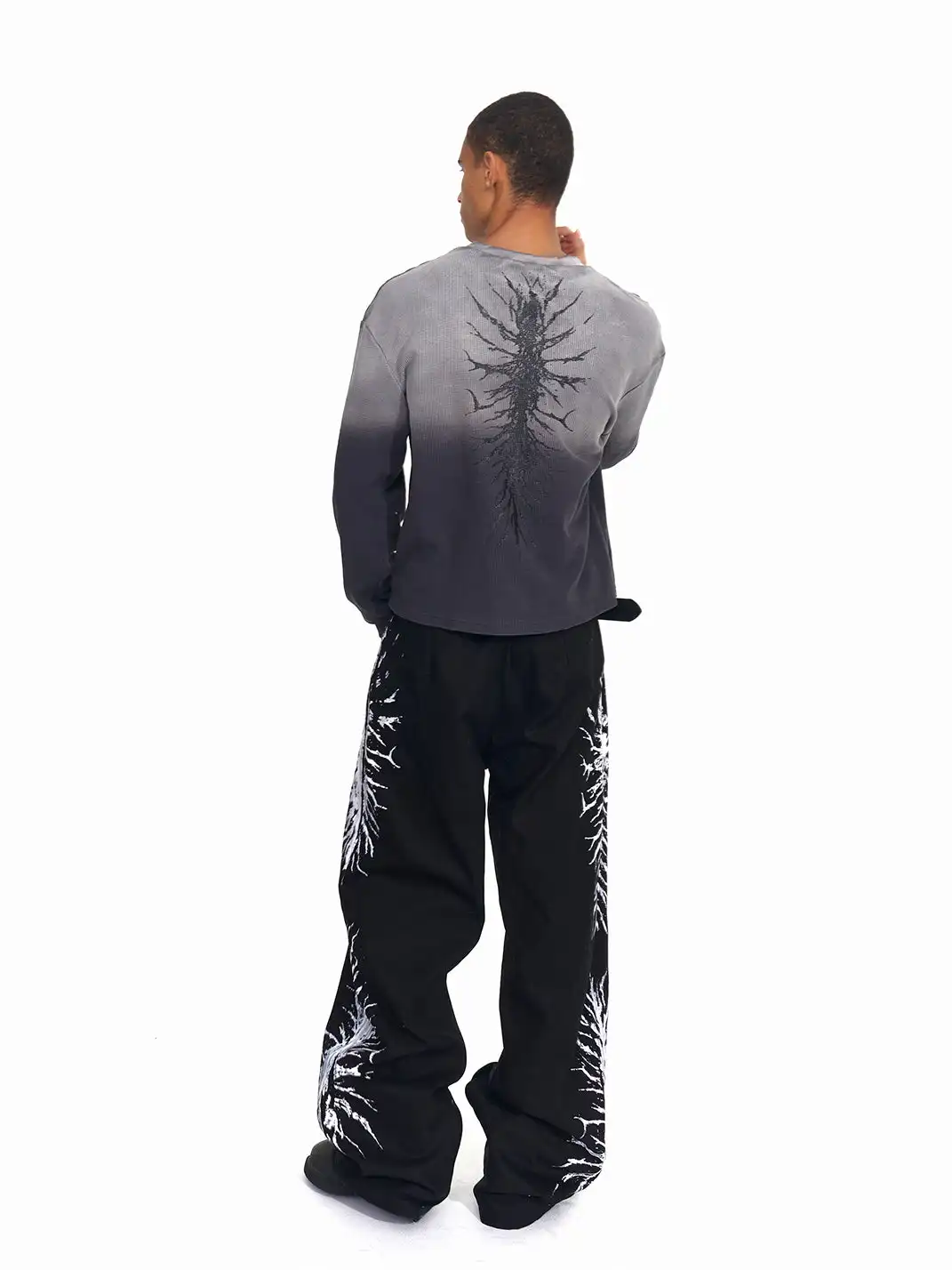 Fourth3ex | Thorn Series Wide-Leg Jeans