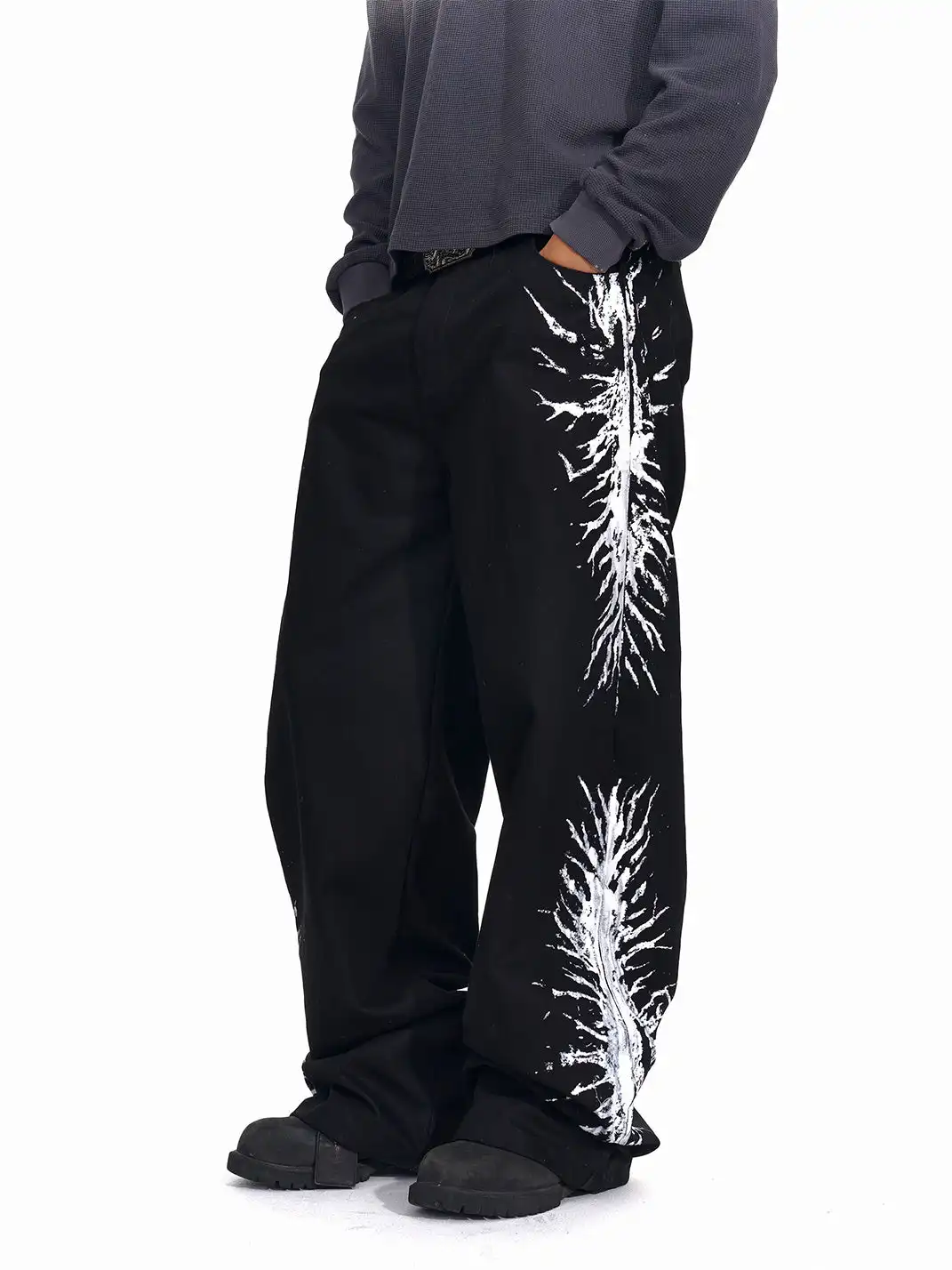 Fourth3ex | Thorn Series Wide-Leg Jeans