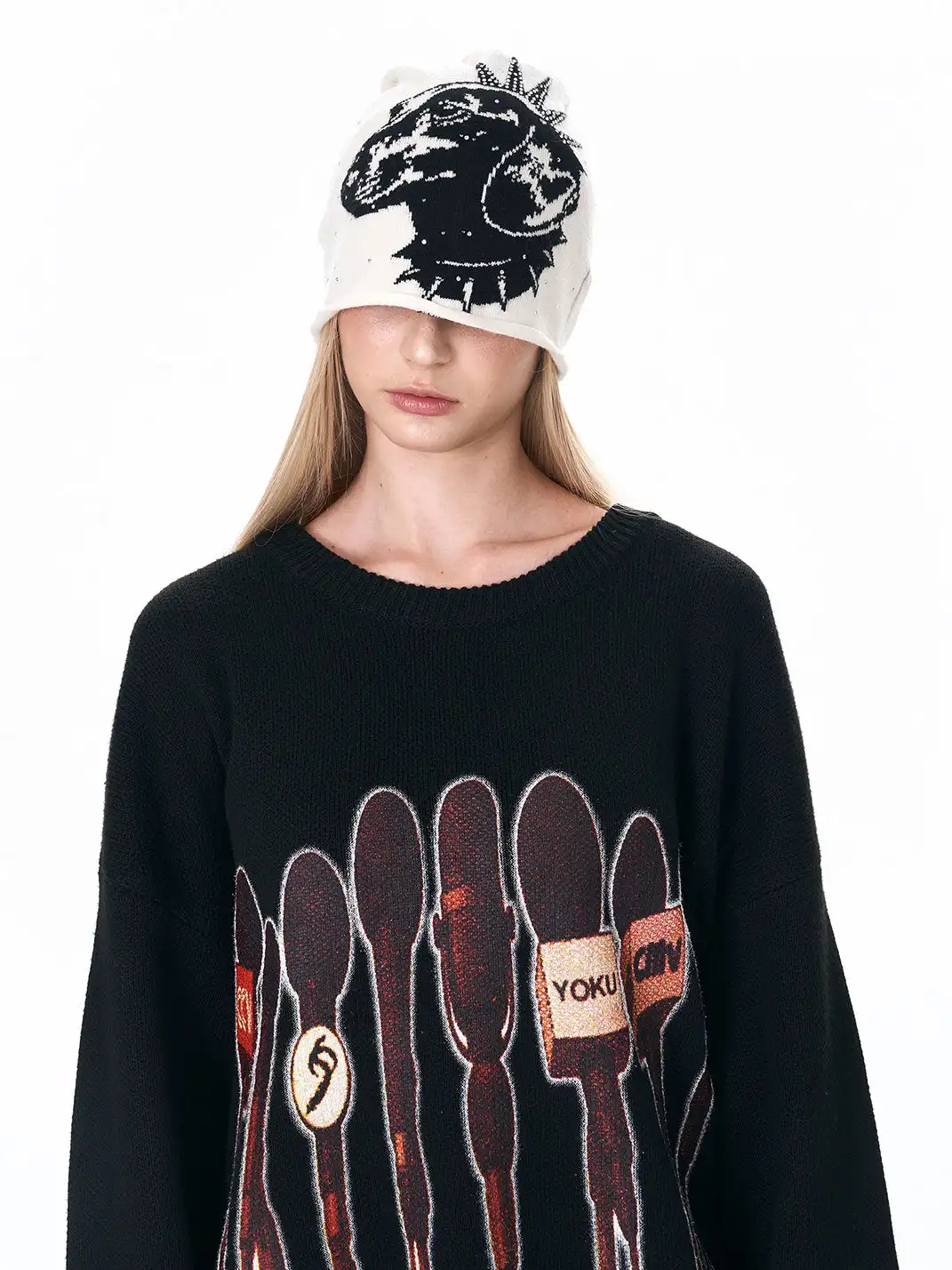 Fourth3ex | Punk Sausage Dog Embroidered Knit Hat