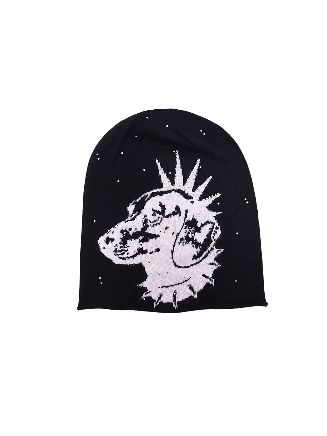 Fourth3ex | Punk Sausage Dog Embroidered Knit Hat