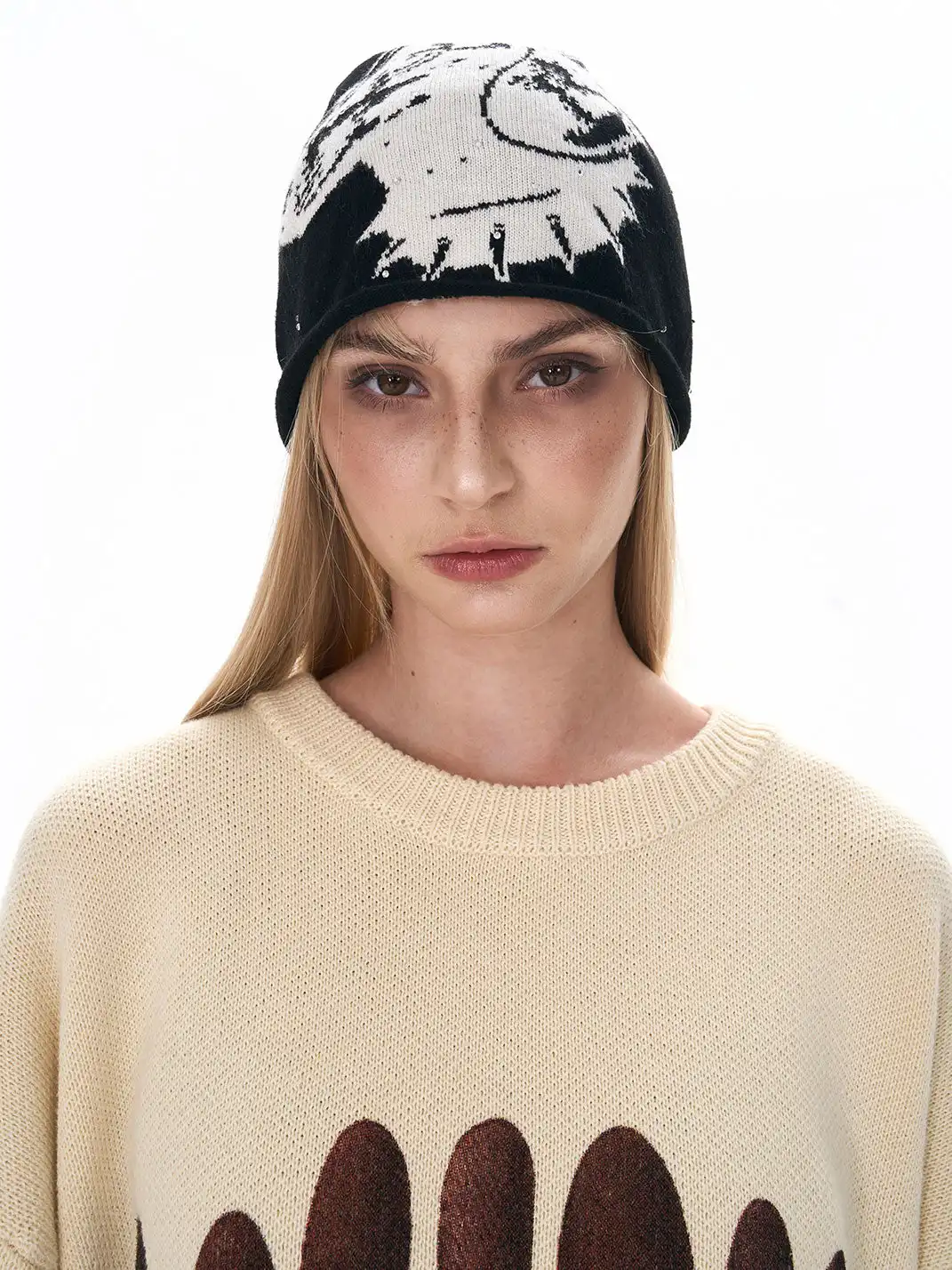 Fourth3ex | Punk Sausage Dog Embroidered Knit Hat