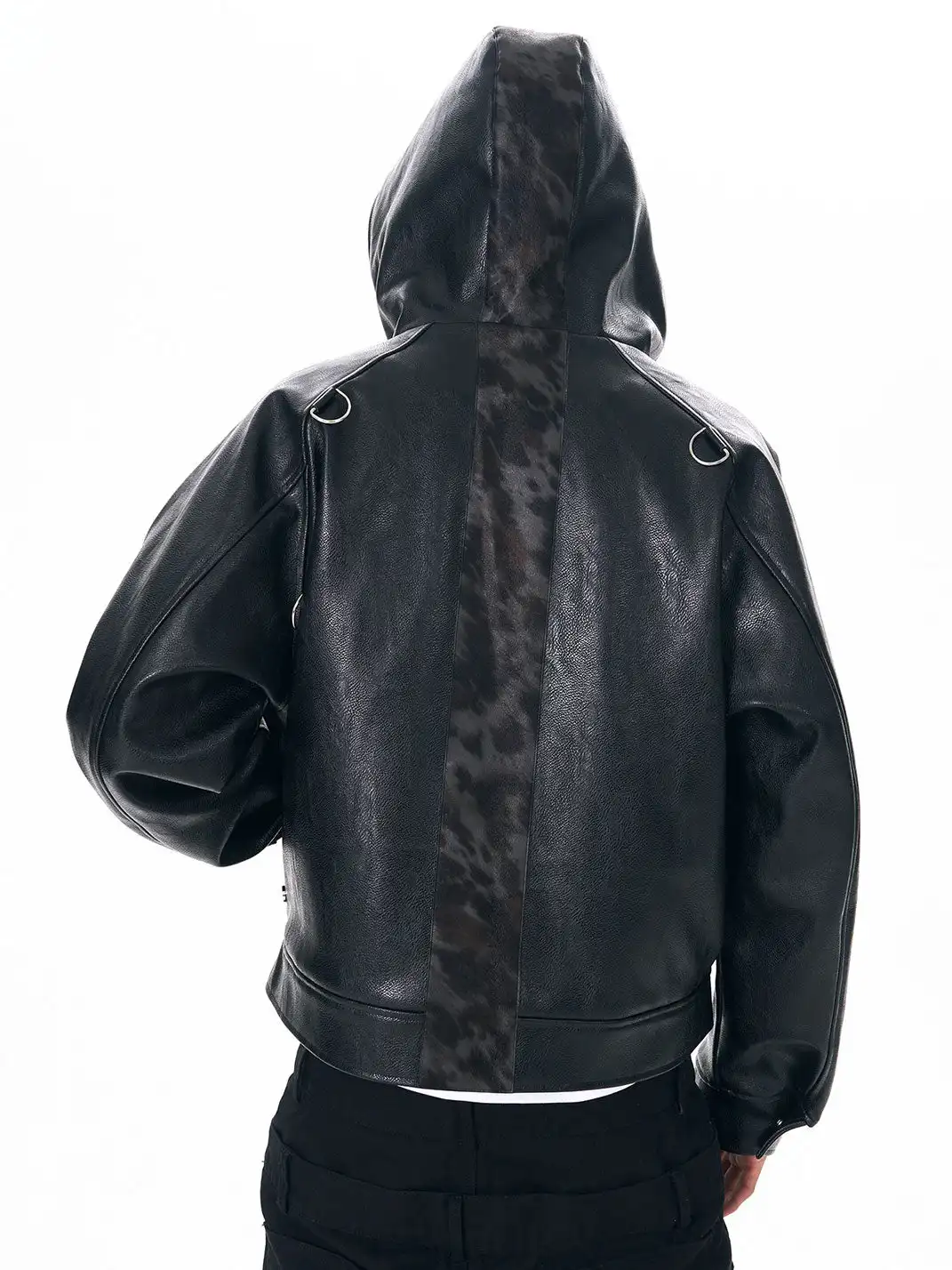 Fourth3ex | Leopard PU Leather Quilted Winter Jacket