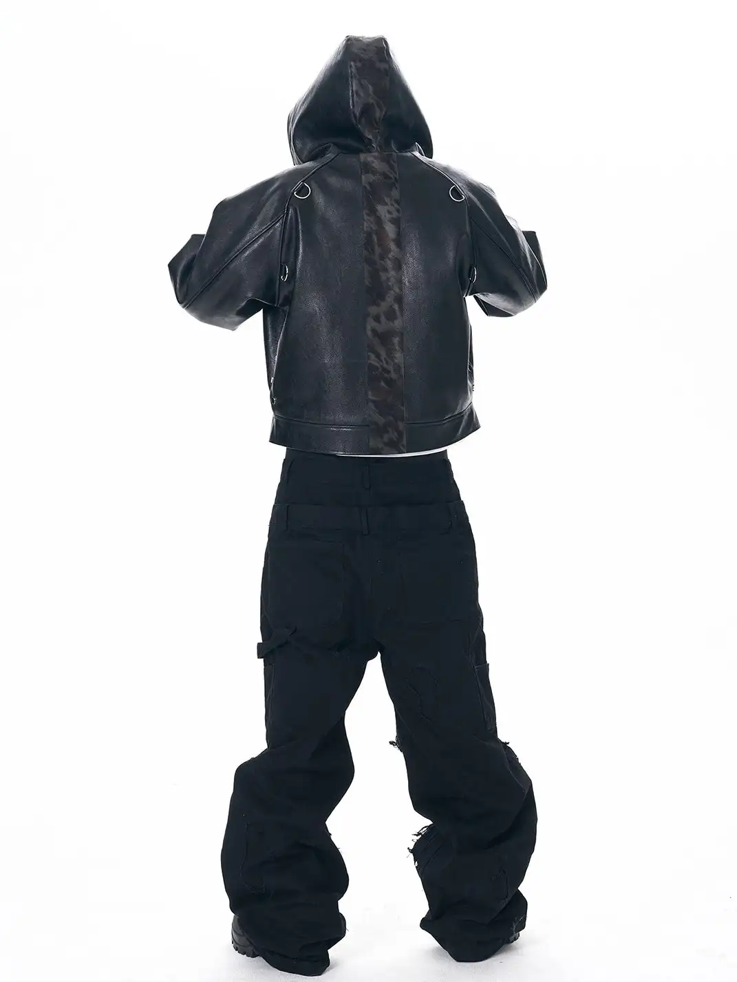 Fourth3ex | Leopard PU Leather Quilted Winter Jacket