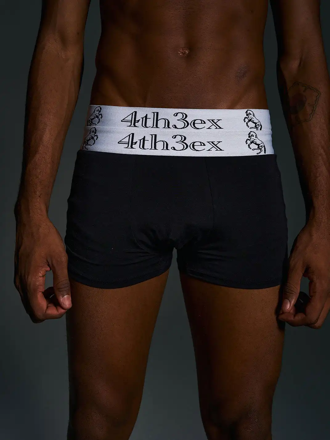 Fourth3ex | Embroidered War Horse Double Waistband Briefs