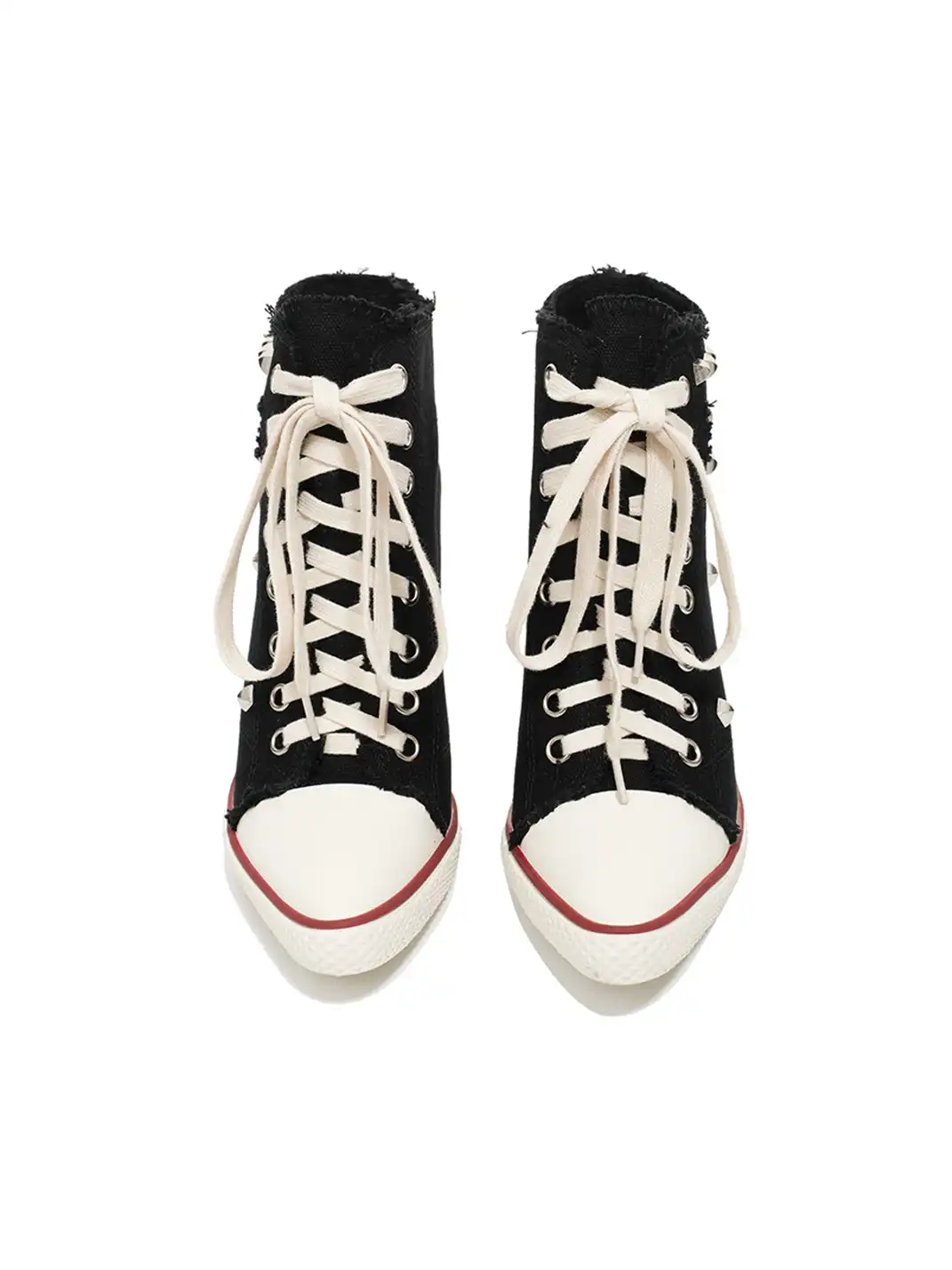 UnicornBlood丨High-Top Canvas High Heels Sneakers