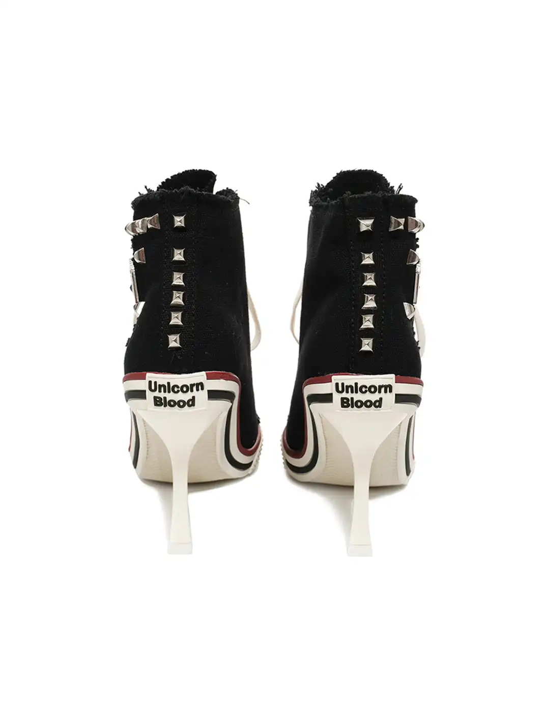UnicornBlood丨High-Top Canvas High Heels Sneakers