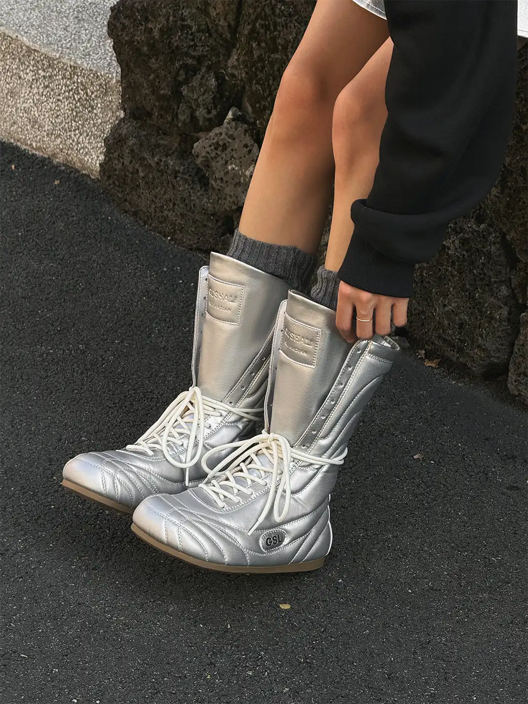GSL | Retro Lace-Up Mid-calf Boots