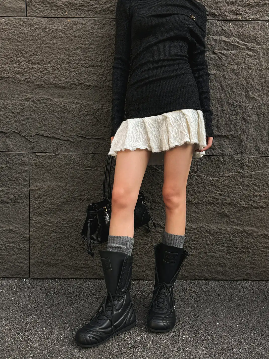GSL | Retro Lace-Up Mid-calf Boots