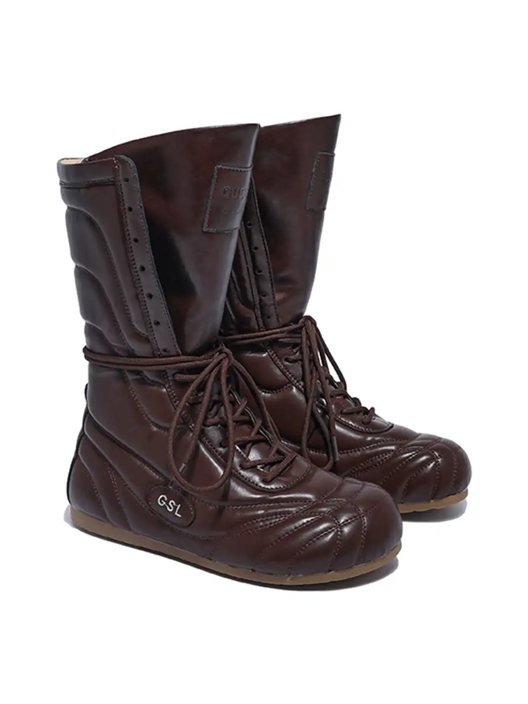 GSL | Retro Lace-Up Mid-calf Boots