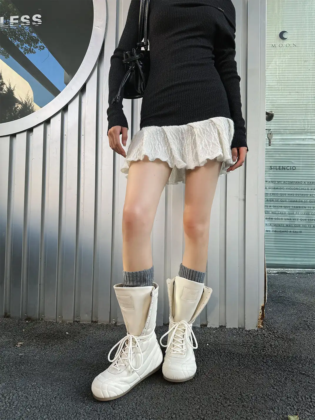 GSL | Retro Lace-Up Mid-calf Boots