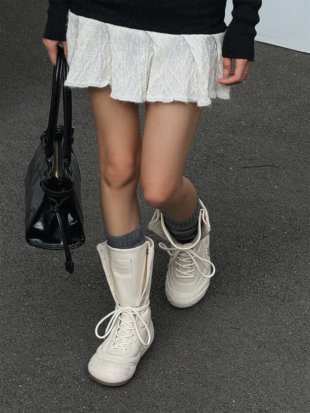GSL | Retro Lace-Up Mid-calf Boots