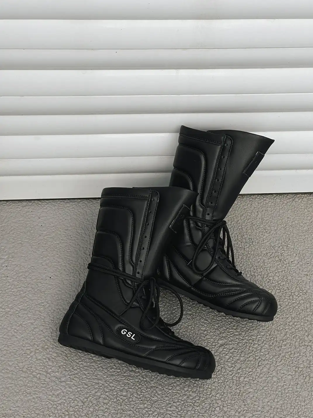 GSL | Retro Lace-Up Mid-calf Boots