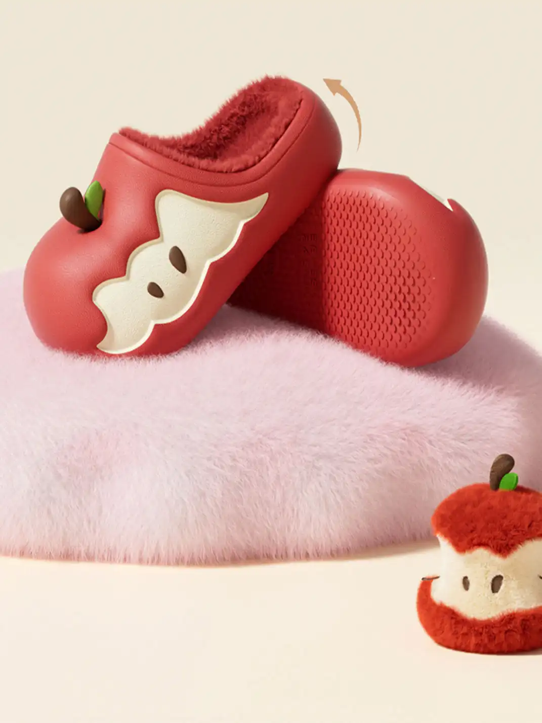 Chedoir | Apple Cloud Waterproof Plush Slippers