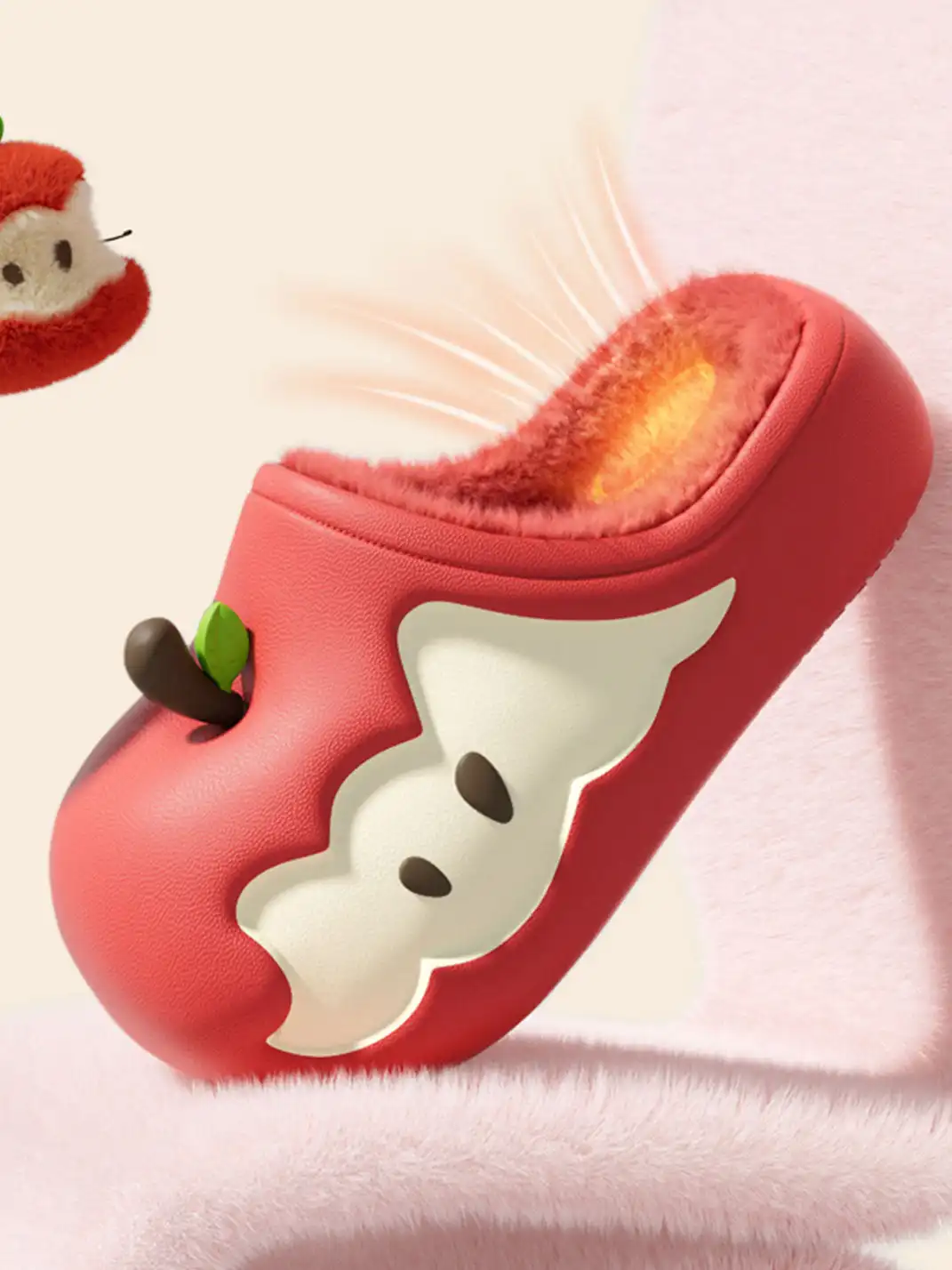 Chedoir | Apple Cloud Waterproof Plush Slippers