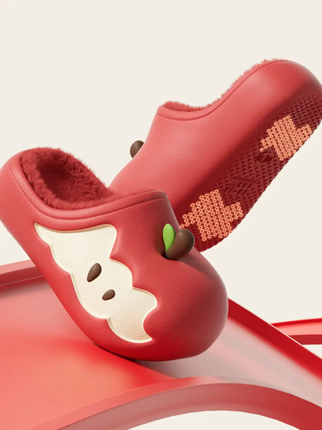 Chedoir | Apple Cloud Waterproof Plush Slippers