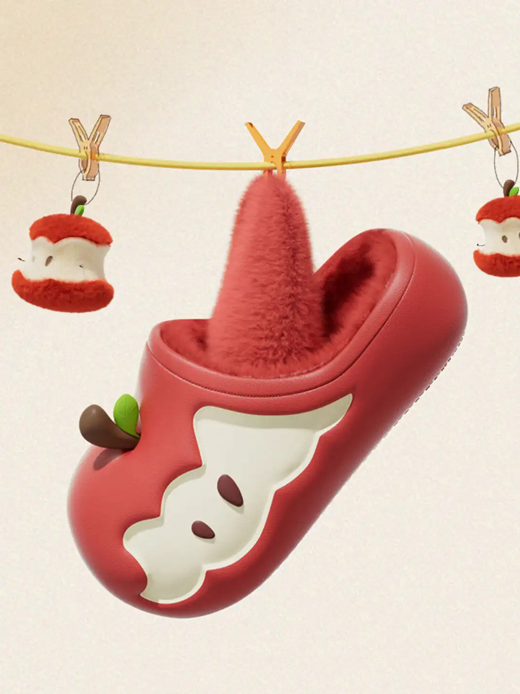 Chedoir | Apple Cloud Waterproof Plush Slippers