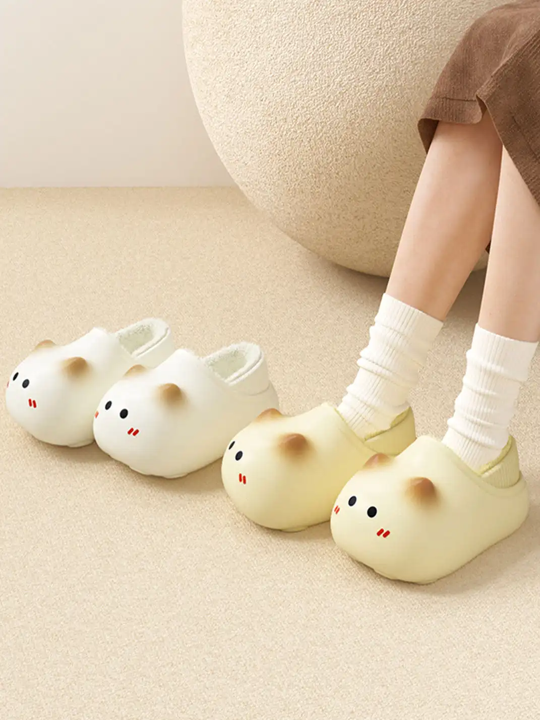 Chedoir | Cat Plush Waterproof Slippers