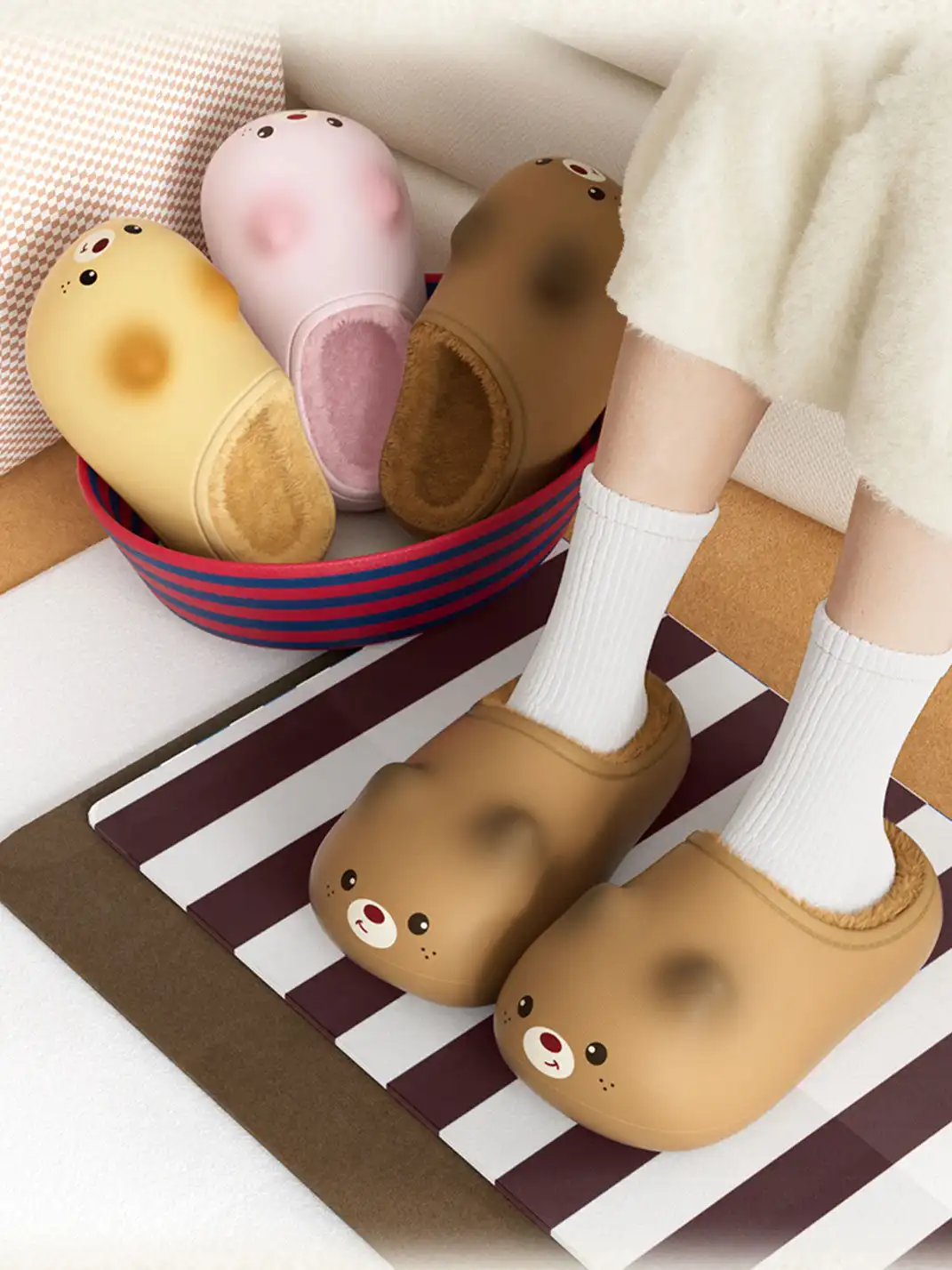 Chedoir | Bear Face EVA Slippers