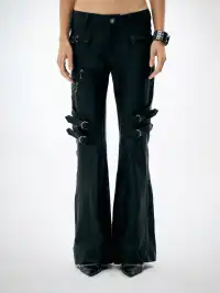 FayChui | Waxed Finish Belted Straight-leg Pants