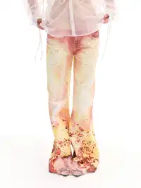 FayChui | Dreamy Bubble Print Wide-Legged Pants