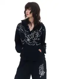 FayChui | Rhinestone Hoodie & Pants Set