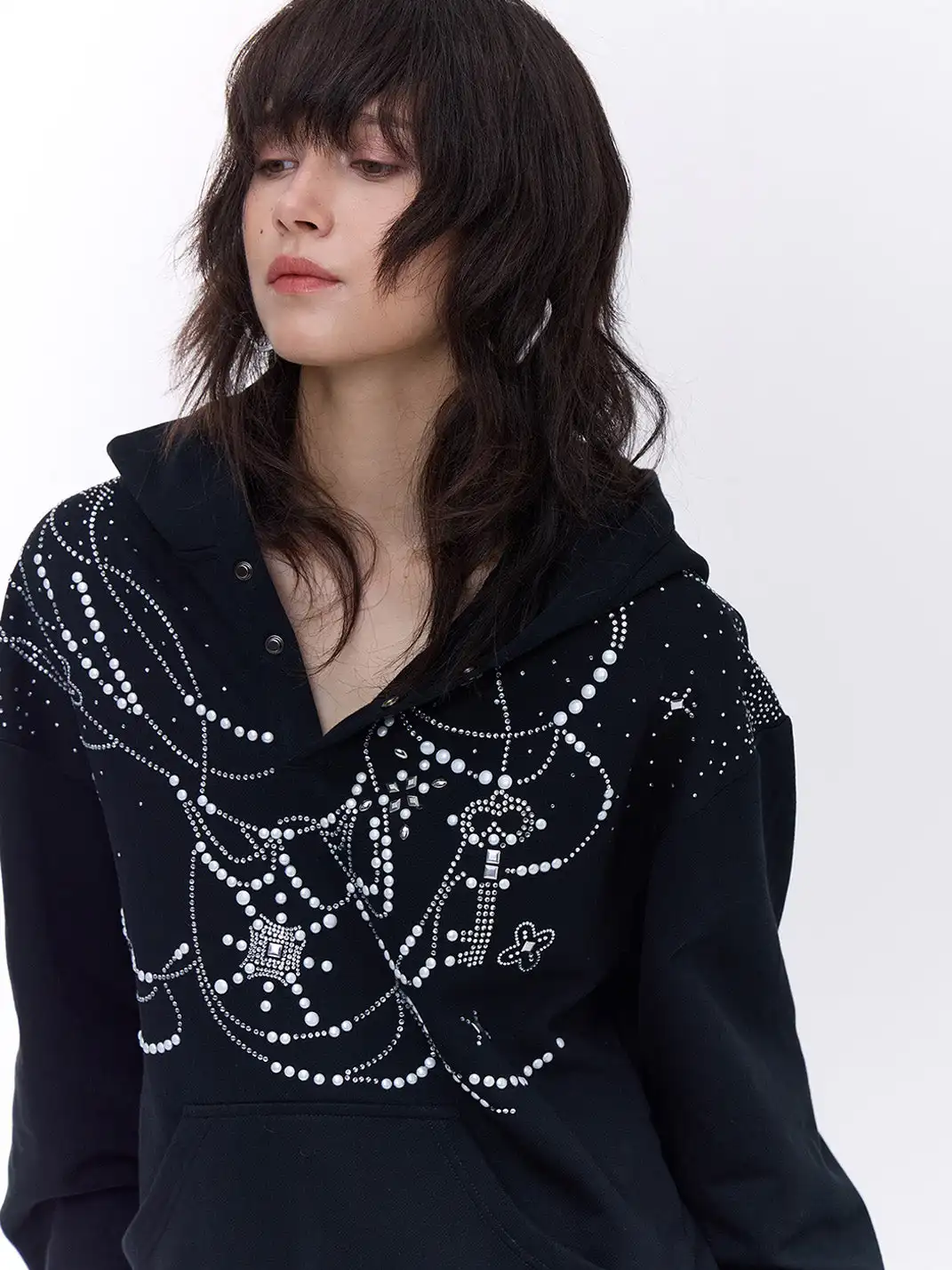 FayChui | Rhinestone Hoodie & Pants Set